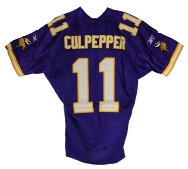 2005 Daunte Culpepper Minnesota Vikings Game Used Jersey with 25th Anniversary Patch (NFL LOA)